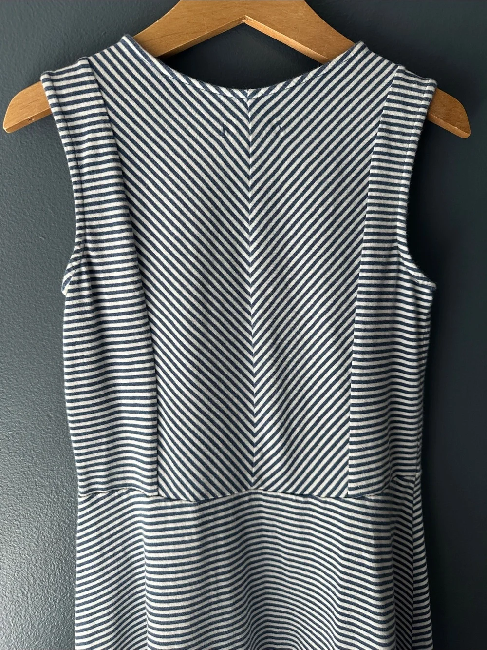 💙 GAP KIDS girls dress blue White Striped Sleeveless Dress large 10/12